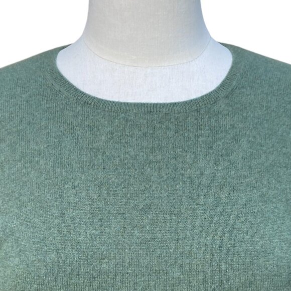 Charter Club 100% Cashmere Sweater Moss Green Old Money Quiet Luxury Capsule-L - Picture 3 of 7